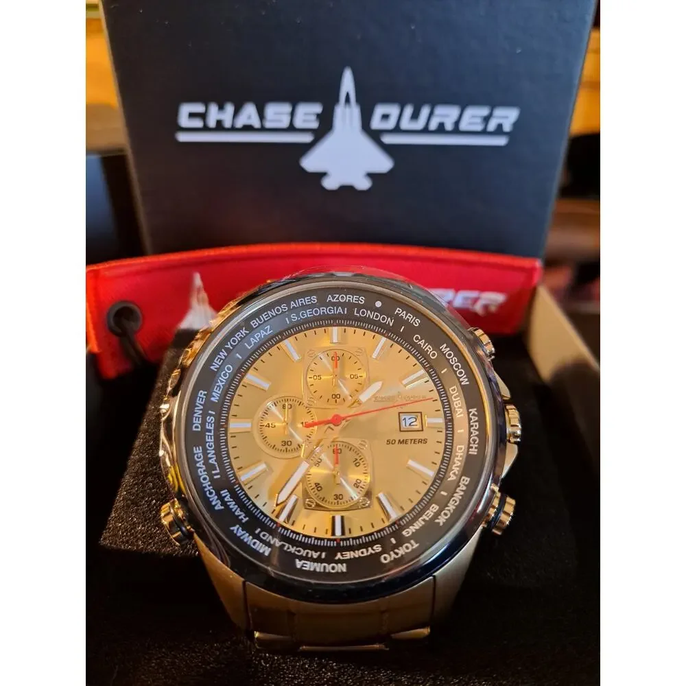 Chase Durer INVICTA Men's Watch 50mm Gold Steel CPW-0157